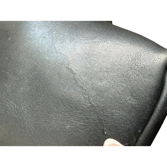 Vintage Coach Small Daypack Black Leather Drawstring Backpack Bag Nickel 9960 main image 6